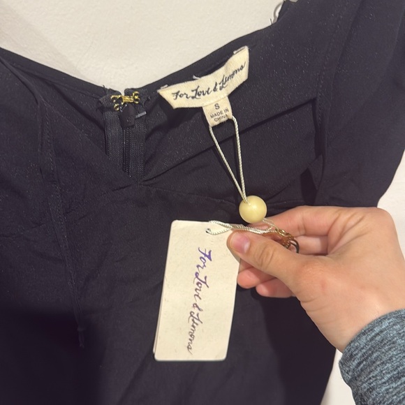 NEW • For Love & Lemons • 174267 Melanie Thong Bodysuit Black Small - Picture 4 of 4